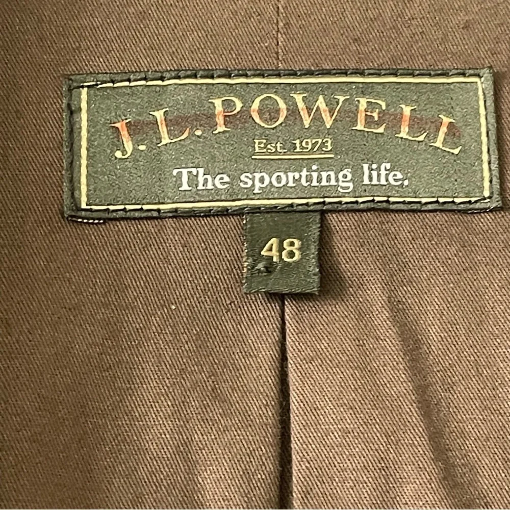 J.L. Powell Sporty Cotton Blazer Men Size 48 Button Front Casual Navy Blue